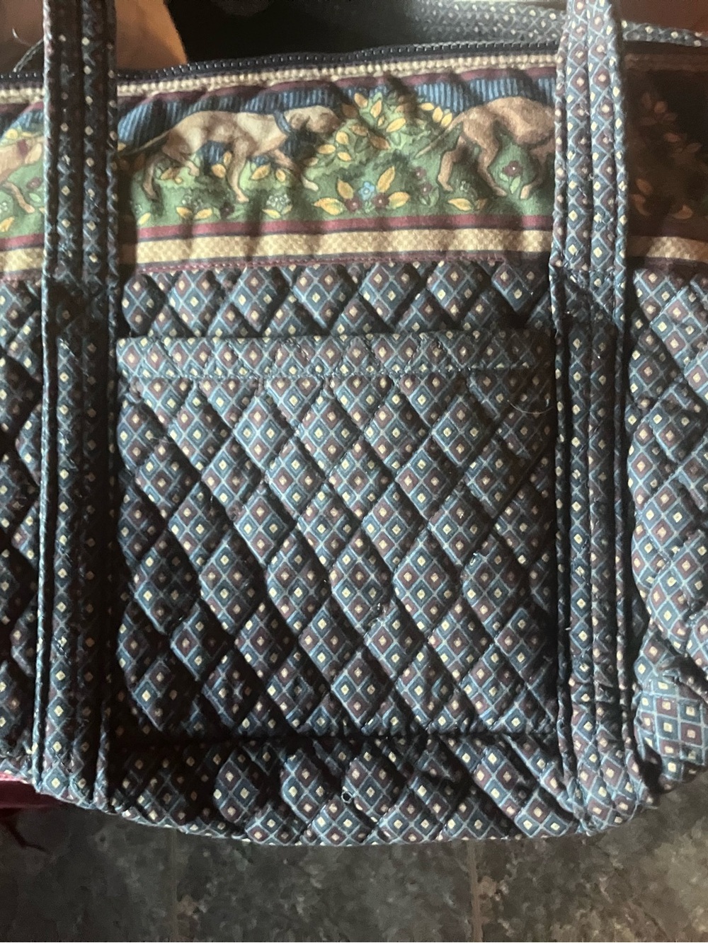 Vera Bradley WESTCHESTER HOUNDS rare pattern Betsy NWOT